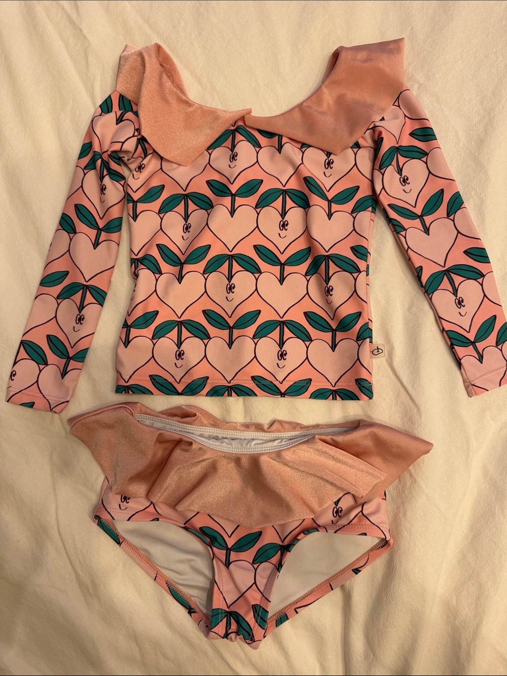 Limitedoudou Cherry Heart 2-piece swimsuit set